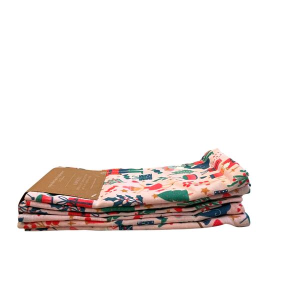 Cupcakes & Cashmere CHRISTMAS Nutcracker Cotton Napkins 18x18 Set of 6 Pink New - Picture 6 of 10